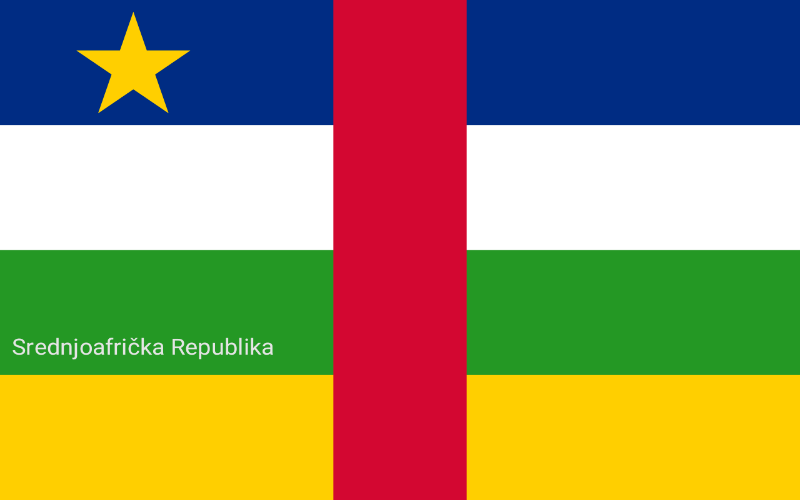 Zastave svijeta - Srednjoafrička Republika 