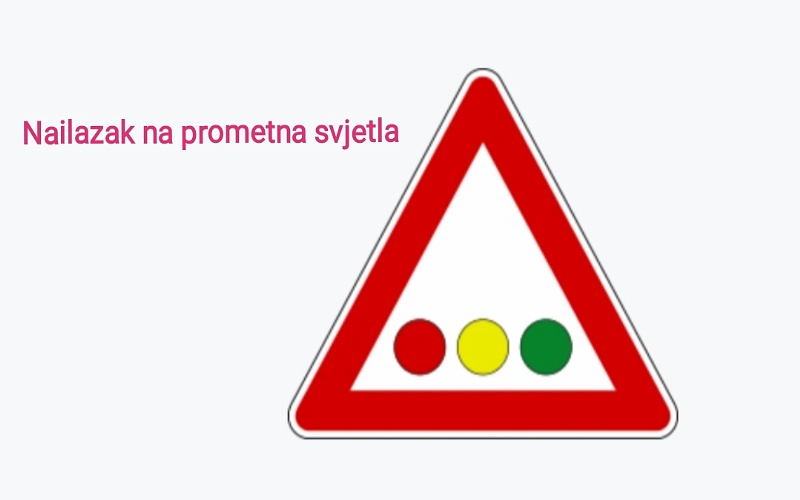 Prometni znakovi opasnosti semafor