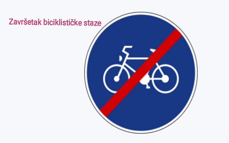 Saobračajni znak obavijesti za biciklističku stazu